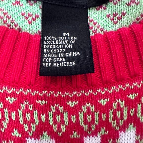 Unisex Ugly Christmas Sweater ERMAHGERD ERTS CHERSTMERS by Alex Stevens - Size M - Picture 12 of 15